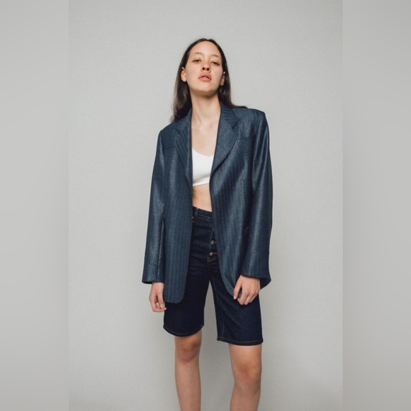 GEORGIA ALICE NWT size 6 
Rodeo Oversized Blazer In Blue - Picture 1 of 10